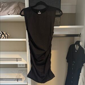 BLANQI Black Ruched Maternity Dress